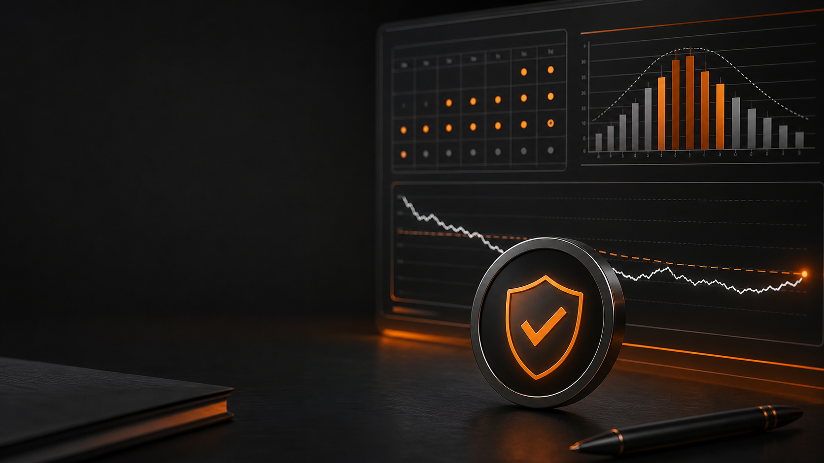 Painel representando consistência de resultados e controle de drawdown