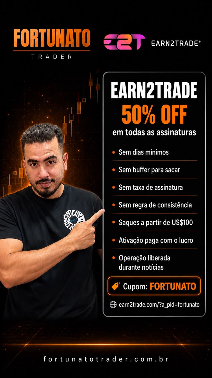Earn2Trade — 50% OFF com cupom FORTUNATO
