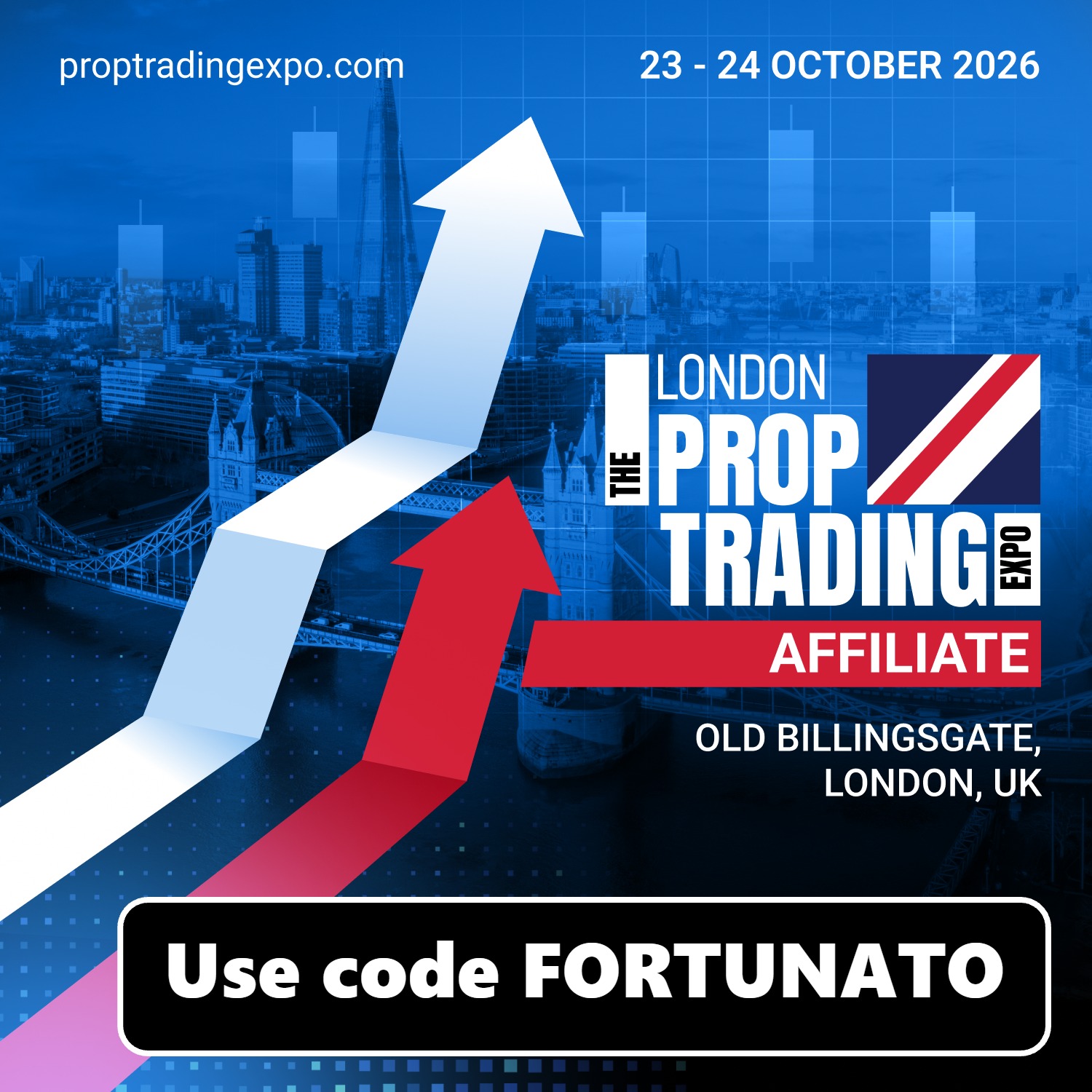 The London Prop Trading Expo em 23 e 24 de outubro de 2026